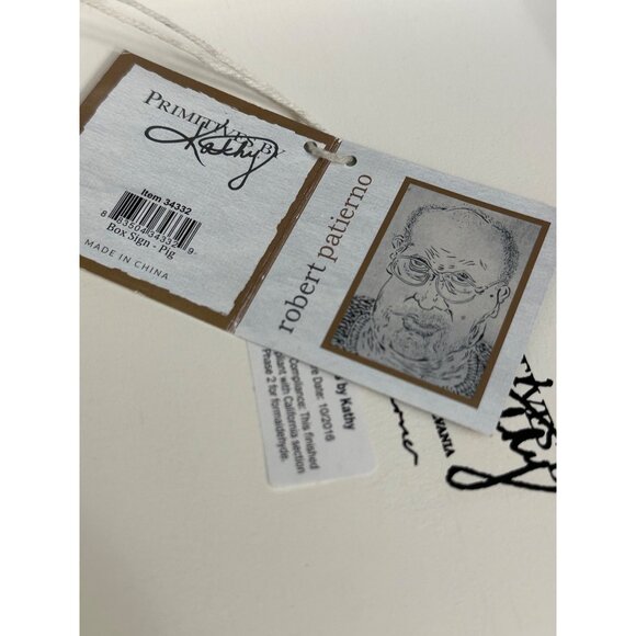 Life Is Better On The Farm Pig Block Print By Robert Patermo & Primitives By Kat - Picture 5 of 8